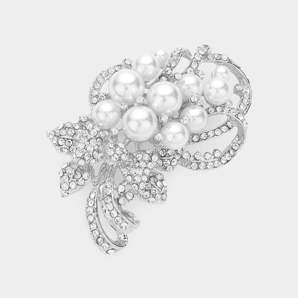 Real Oddish Pearl Bouquet Brooch photographed in supplier's original product image