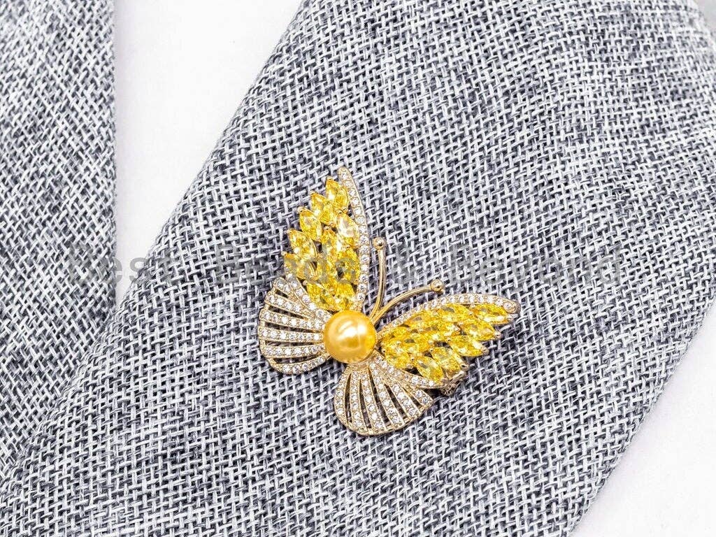 Crystal Butterfly Brooch & Pendant