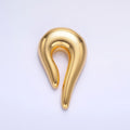 24K Gold Filled Curve Horn Slide Charm | W821