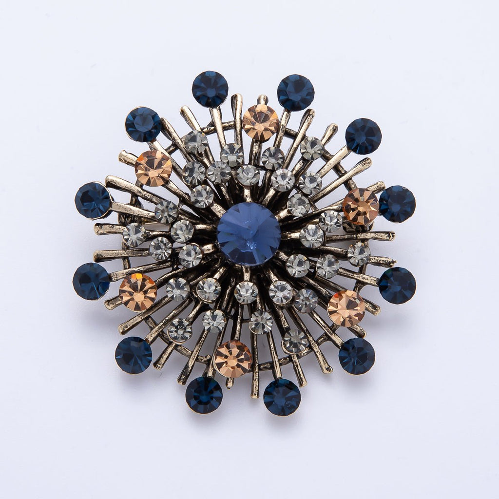 Vintage Celestial Sunburst Brooch