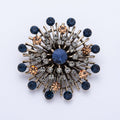 Vintage Celestial Sunburst Brooch