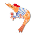 Pascal the Parisian Prawn Brooch by Erstwilder