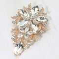Glass Crystal Flower Cluster Bouquet Pin Brooch