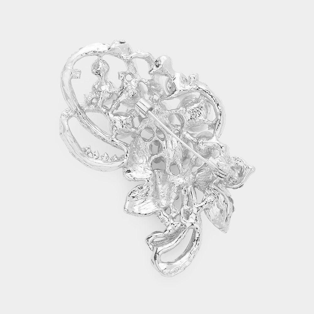 Pearl Bouquet Brooch — Rhodium color option