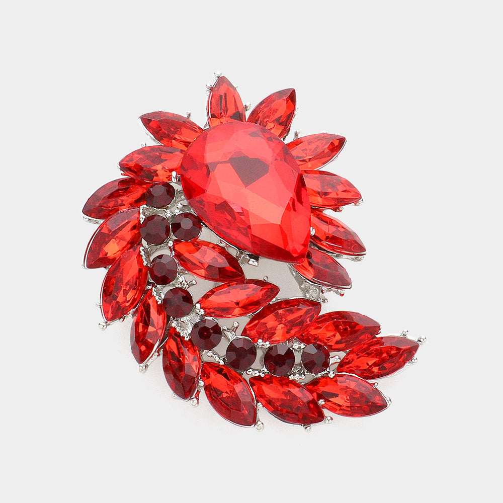 Marquise Crystal Cluster Brooch & Pendant
