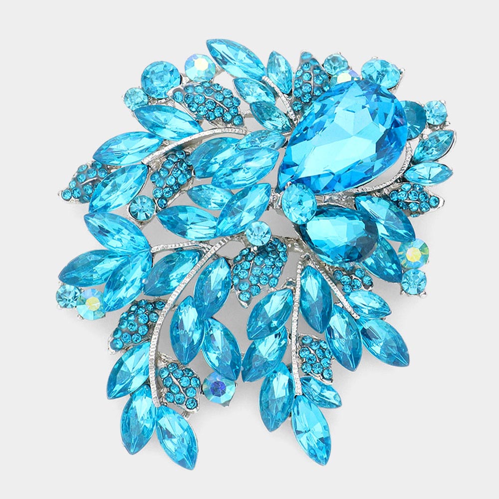 Floral Crystal Bouquet Brooch & Pendant