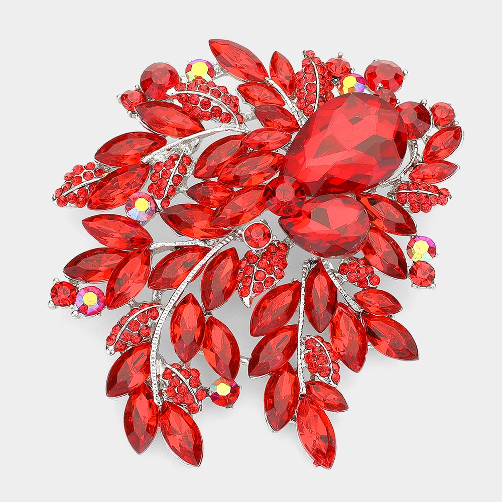 Floral Crystal Bouquet Brooch & Pendant