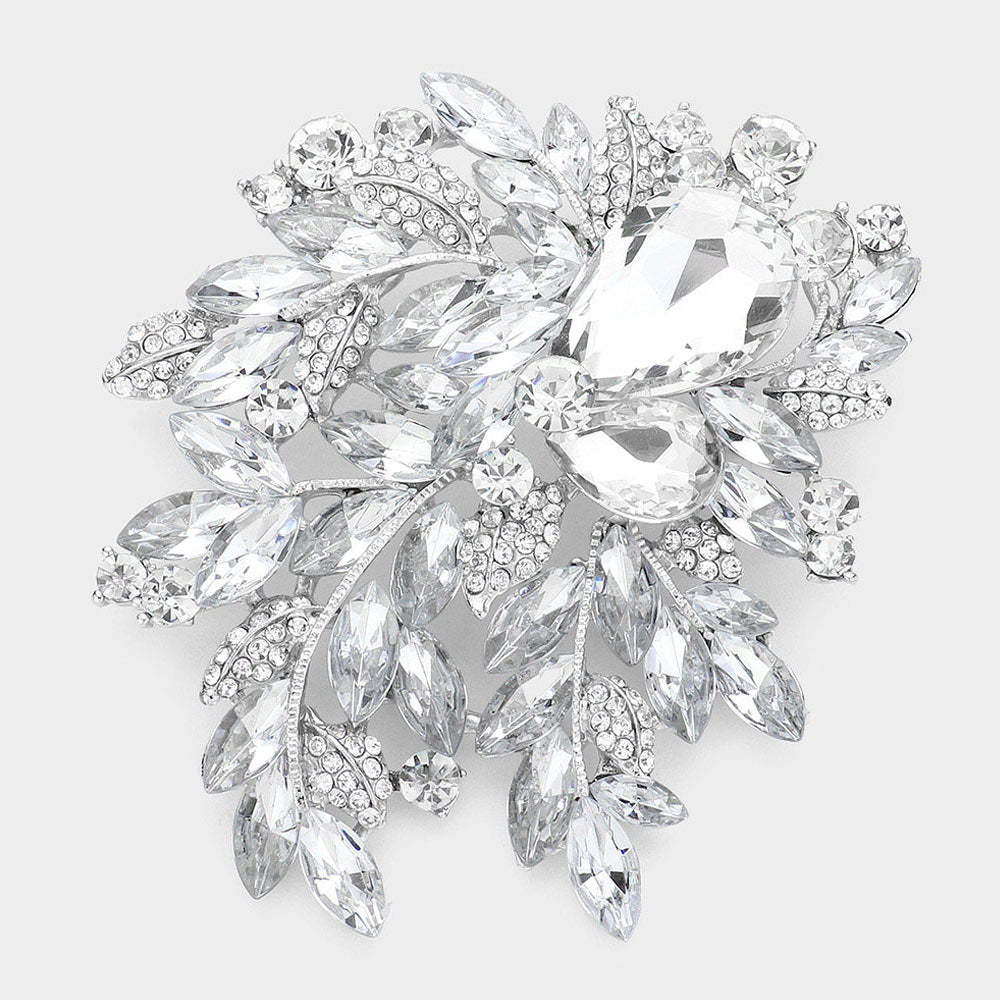 Floral Crystal Bouquet Brooch & Pendant