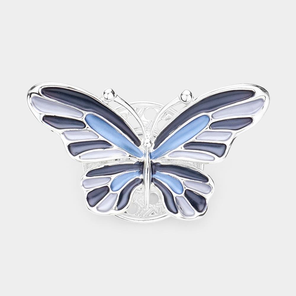 Colorful Metal Butterfly Magnetic Brooch