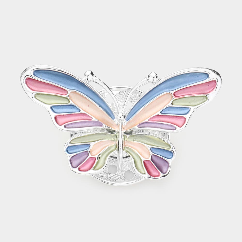 Colorful Metal Butterfly Magnetic Brooch