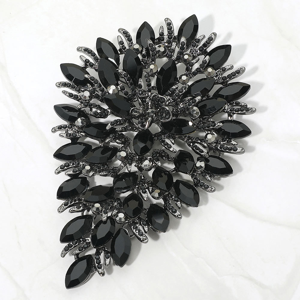 Marquise Crystal Vine Brooch