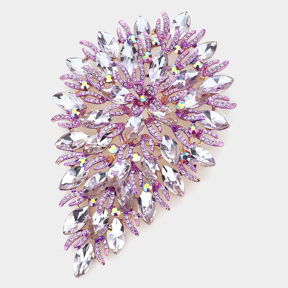 Marquise Crystal Vine Brooch