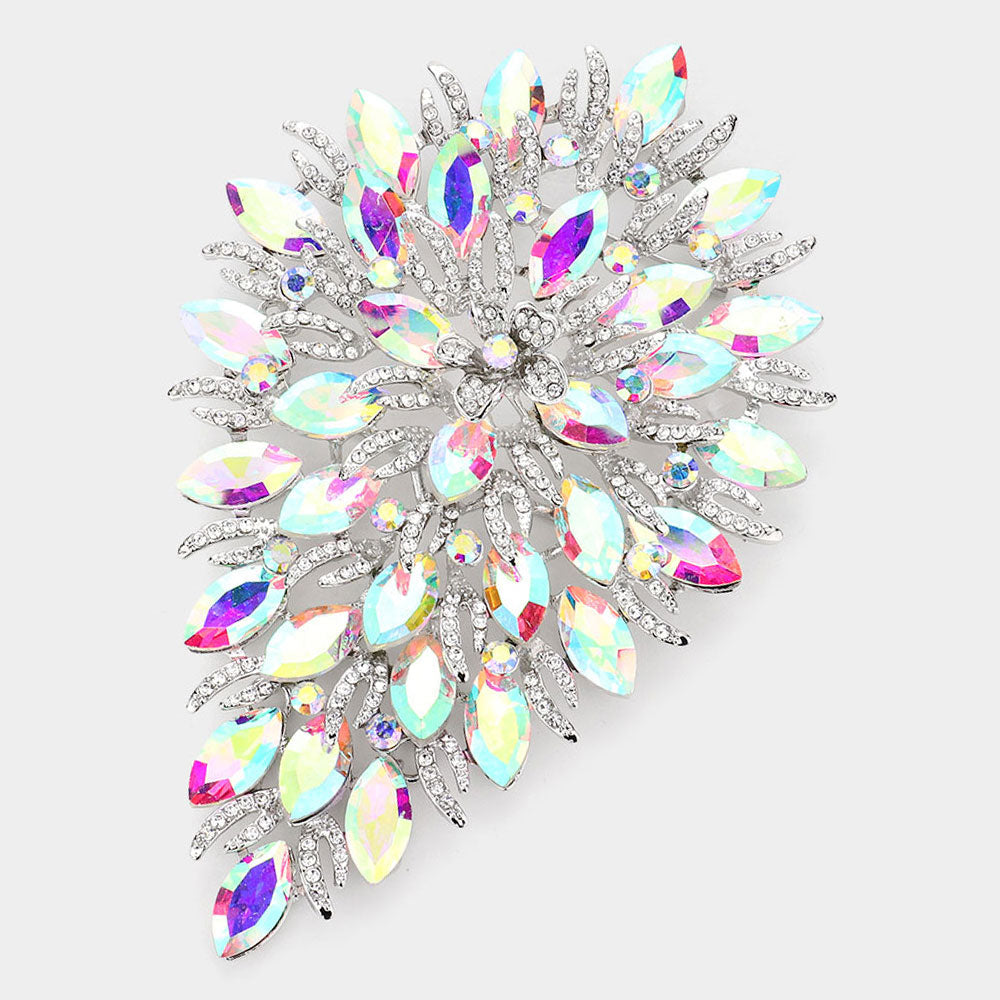 Marquise Crystal Vine Brooch
