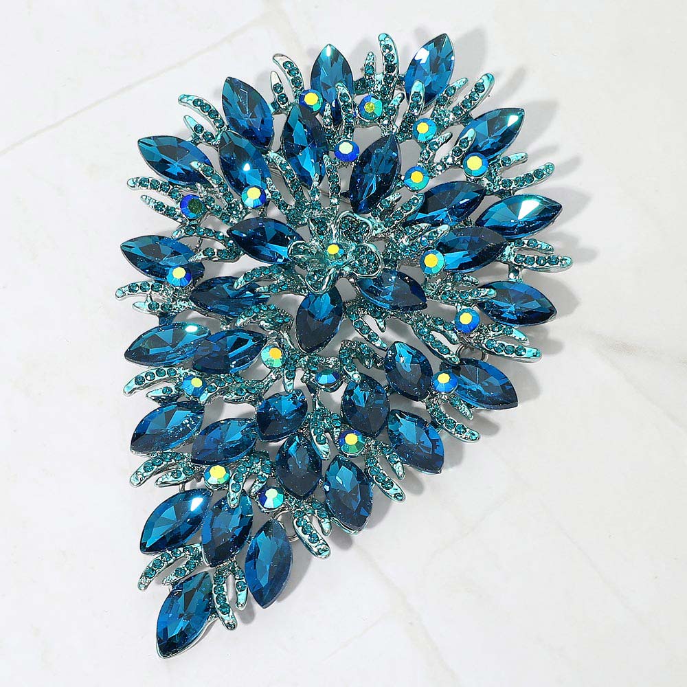 Marquise Crystal Vine Brooch