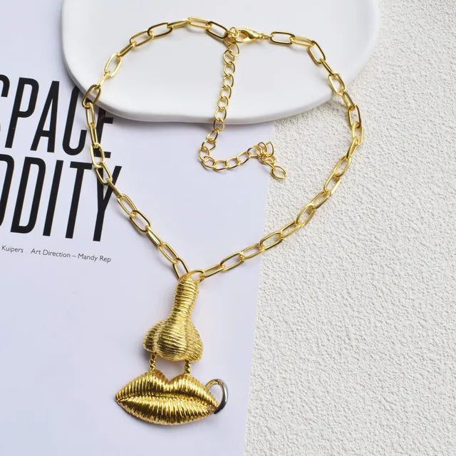 Lips Statement Drop Earrings