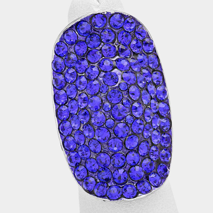 Crystal Pavé Stretch Cocktail Ring