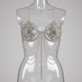 Dazzling Crystal Tassel Bra Chain & Skirt Bikini Body Jewelry Set
