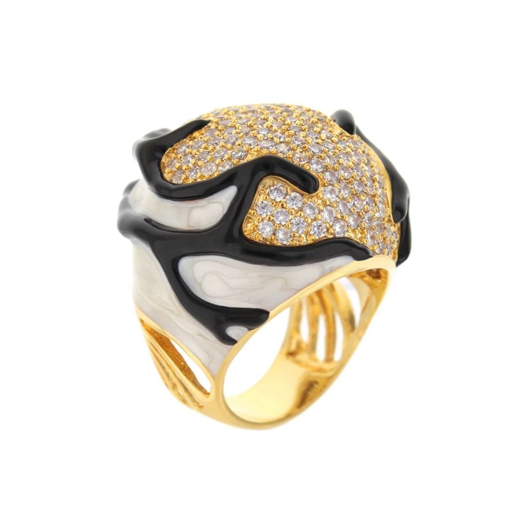 Pretty Little Things Sea-Life Enamel Cocktail Ring