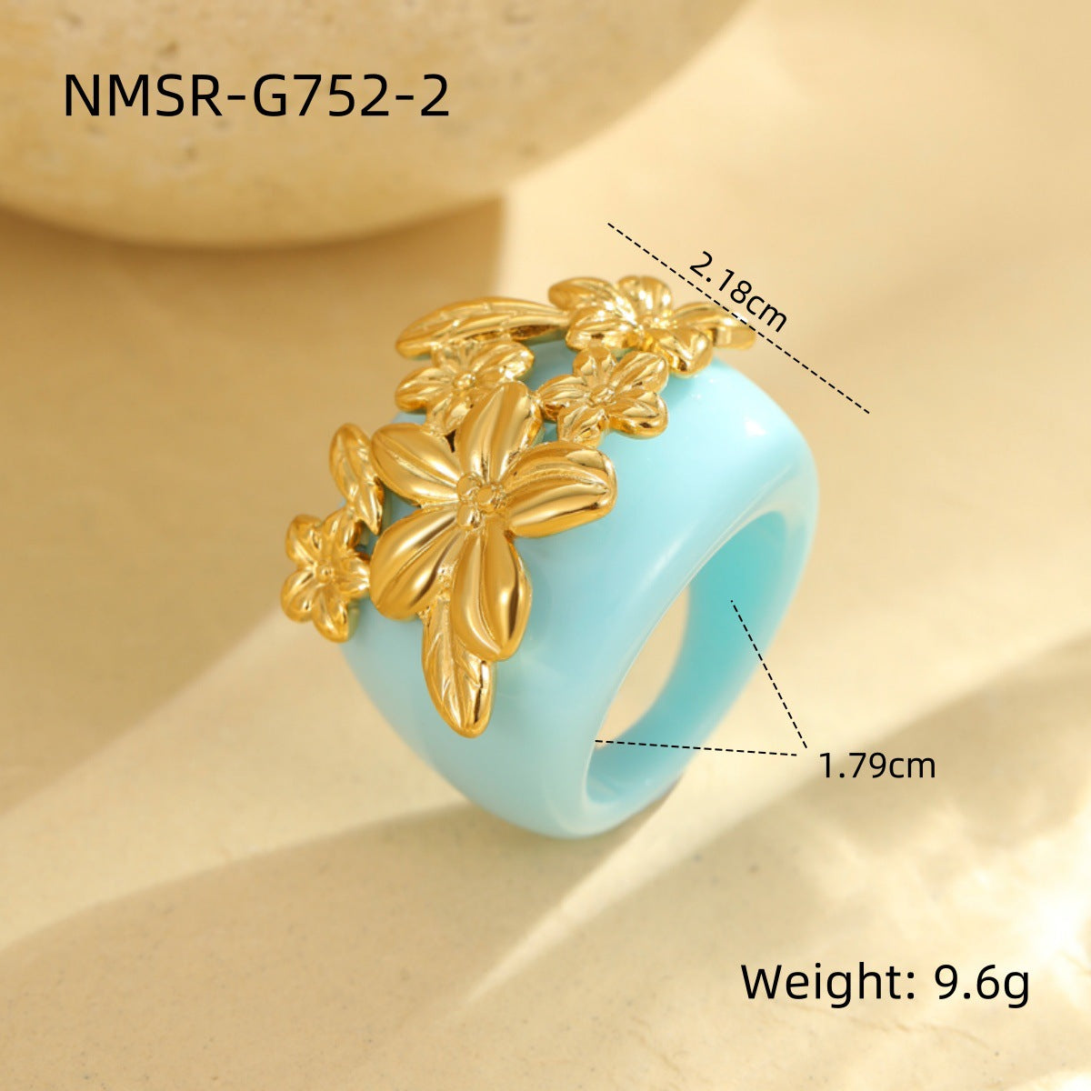 Floral Brocade Statement Ring