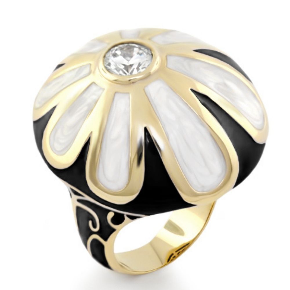 Fab Flower Enamel Statement Ring