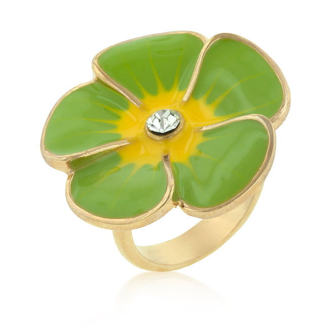 Avera Large Flower CZ Cocktail Ring