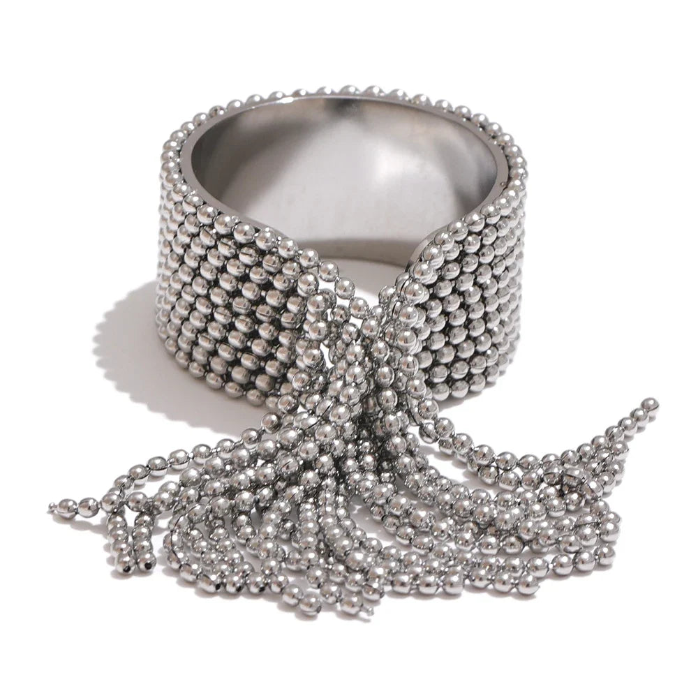 Yhpup Gold-Plated Chain Tassel Ring