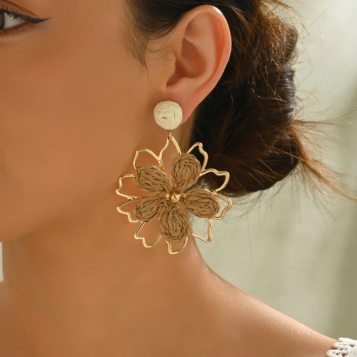 Handmade Bohemian Flower Drop Earrings