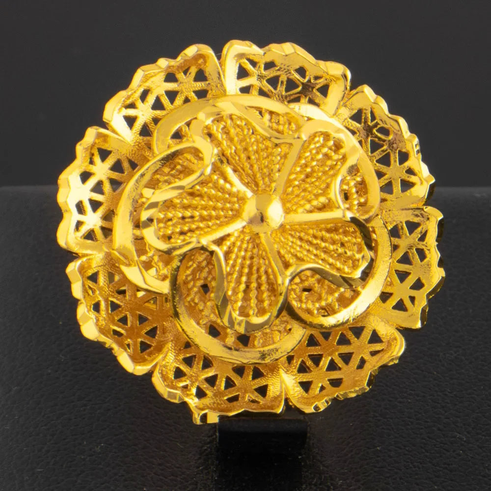 Gold-Tone Stainless Steel Cocktail Ring