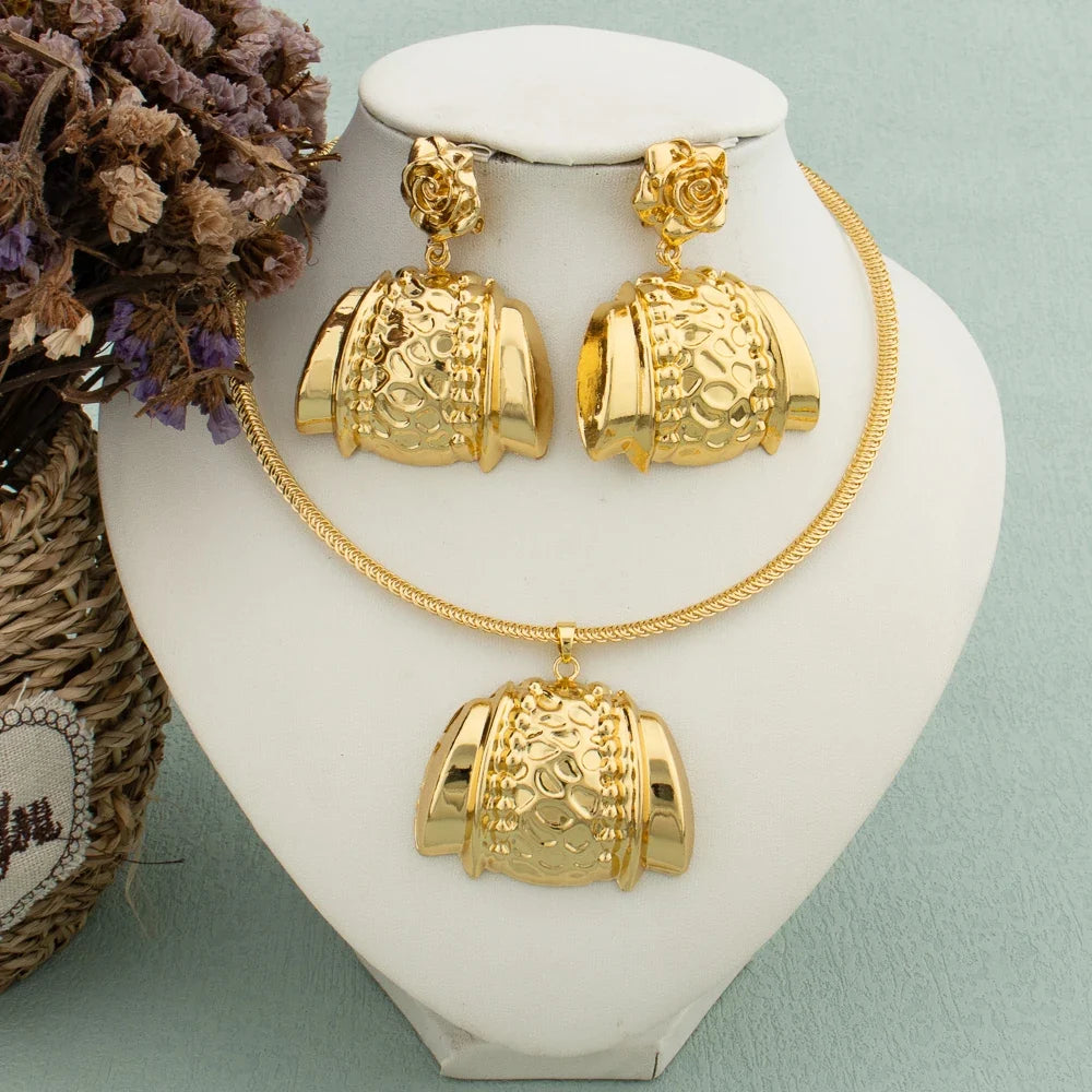 Gold-Tone Statement Necklace & Jewelry Set