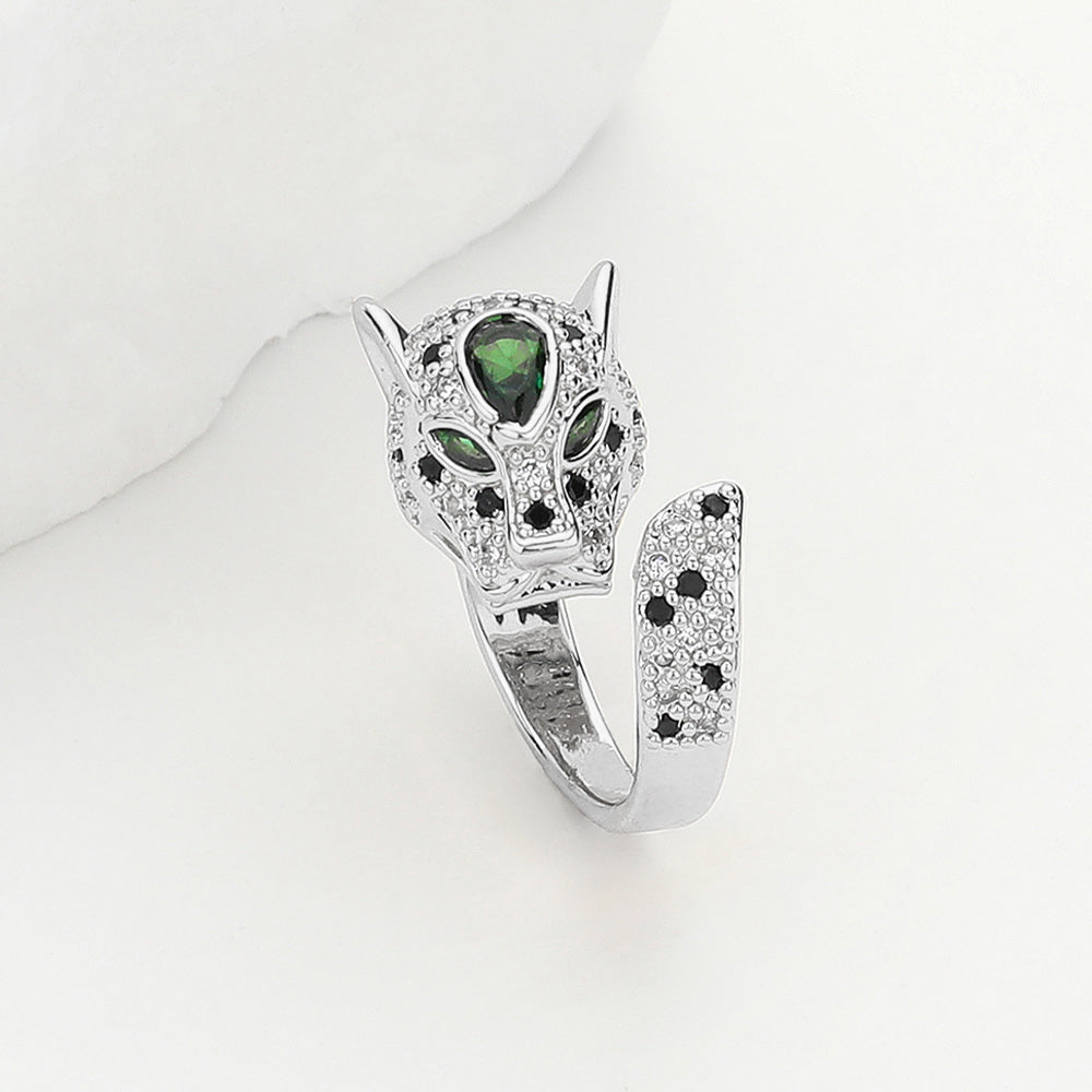 Leopard CZ Pavé Wrap Ring