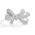 MINTYBOX S925 Sterling Silver Bowknot Lab Moissanite Engagement Ring for Women Luxury Diamond Rings Wedding Fine Jewelry Gift
