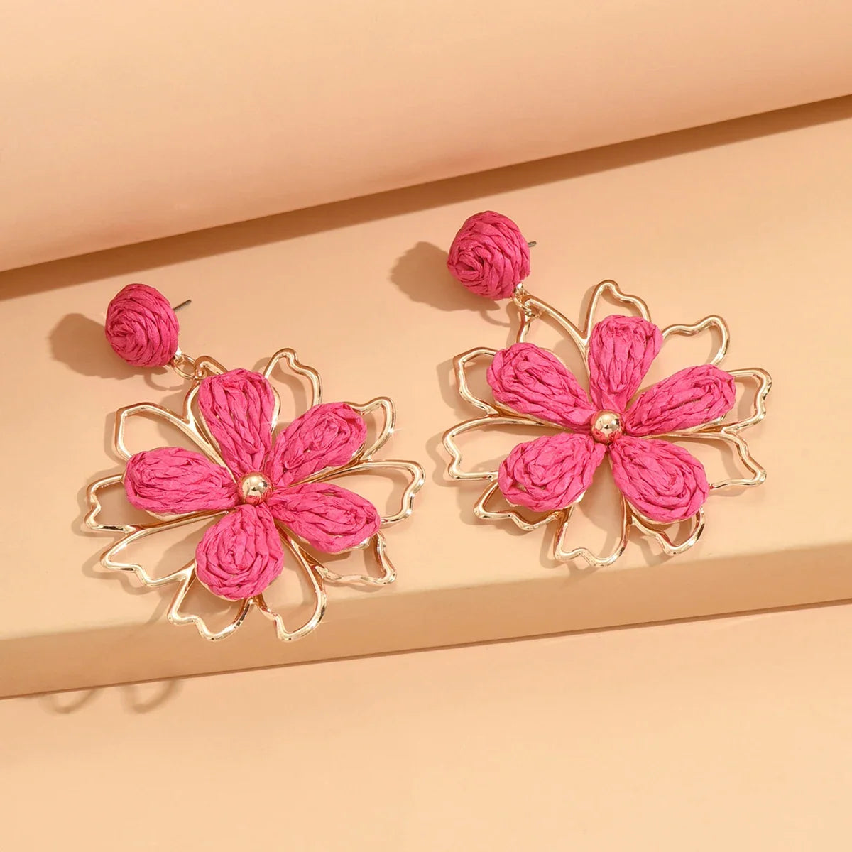 Handmade Bohemian Flower Drop Earrings