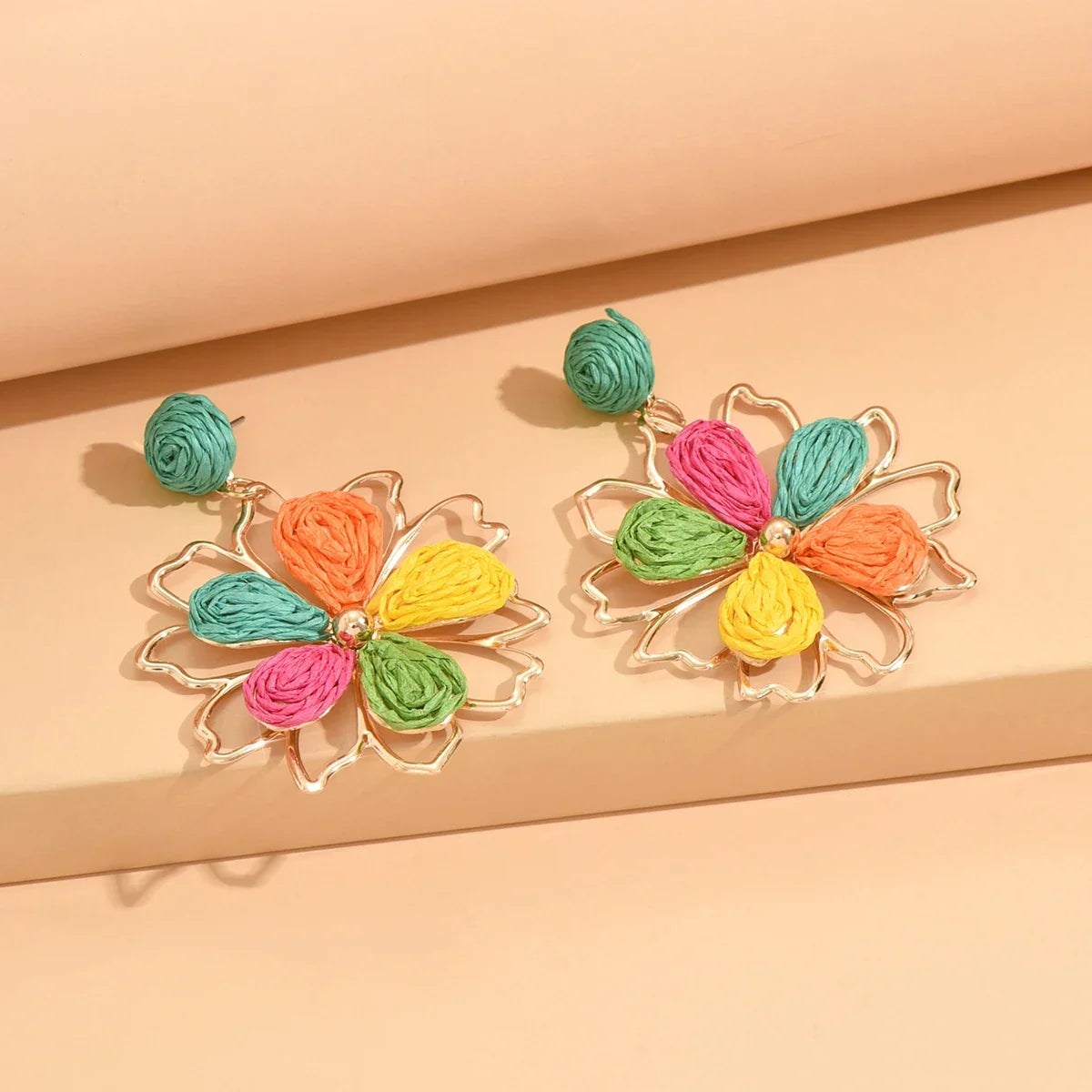 Handmade Bohemian Flower Drop Earrings