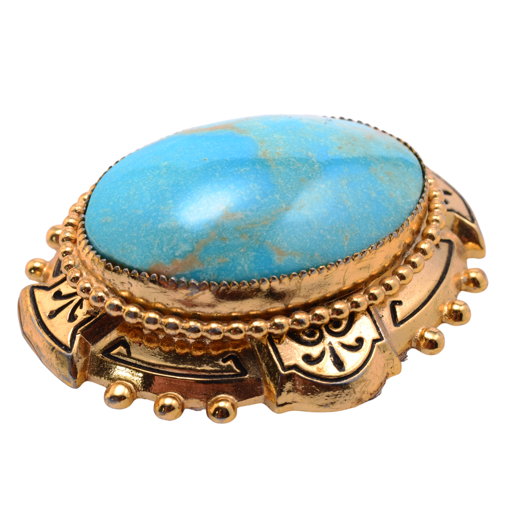 Turquoise Cabochon Brooch — supplier photograph 1