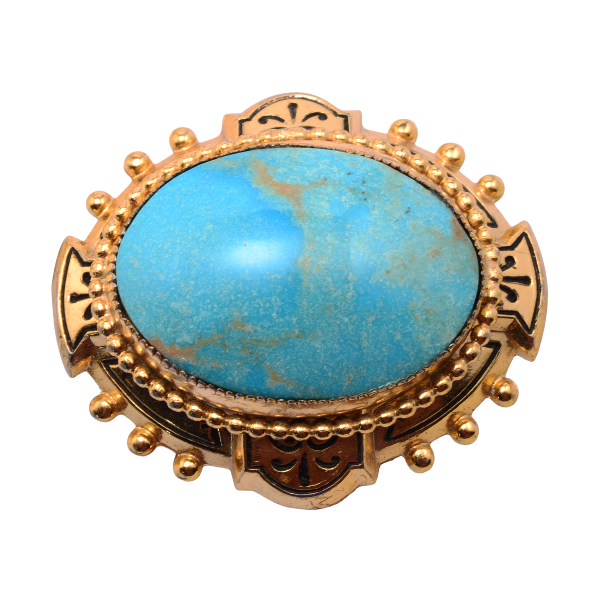 Turquoise Cabochon Brooch — supplier photograph 2
