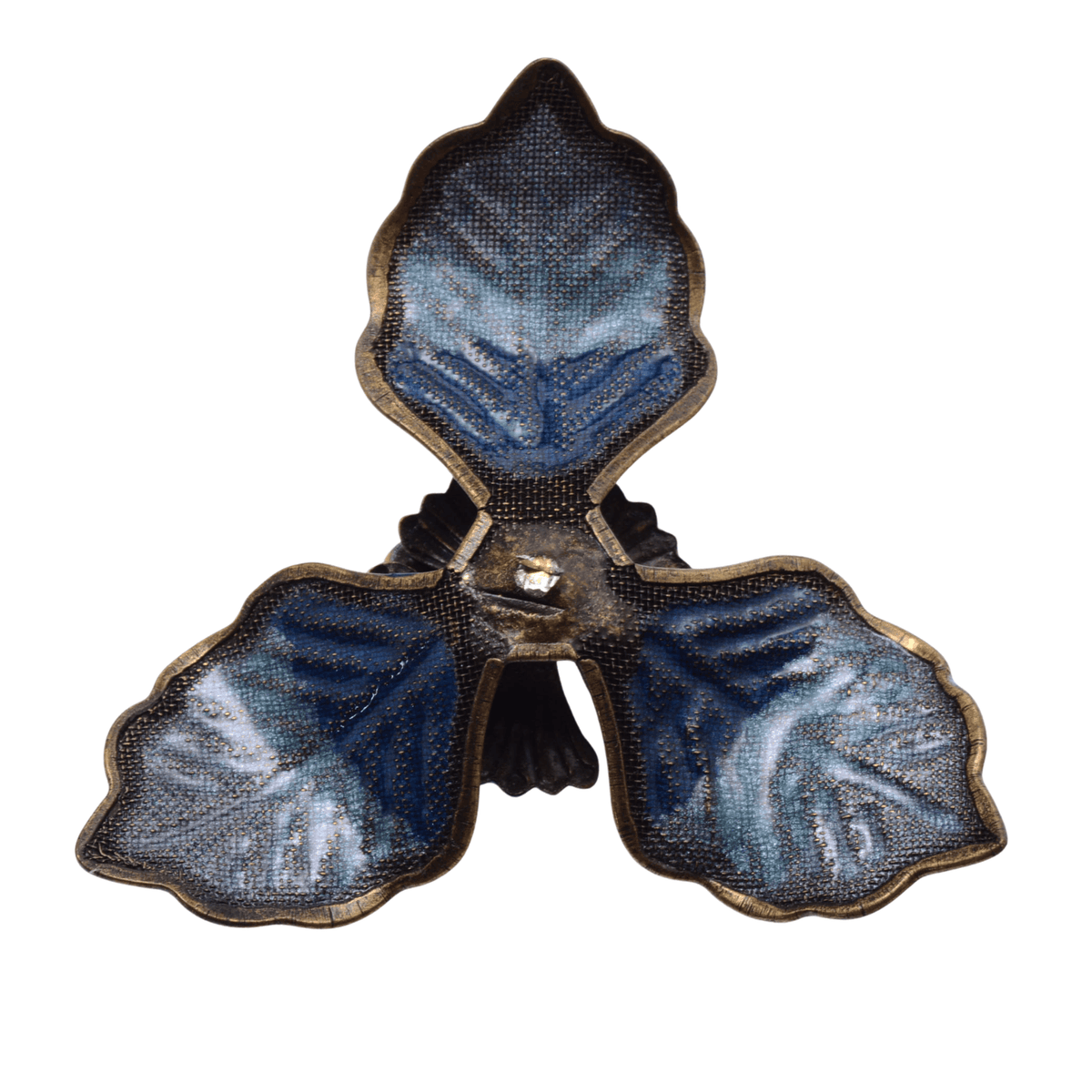 Vintage Blue Enamel Flower Brooch