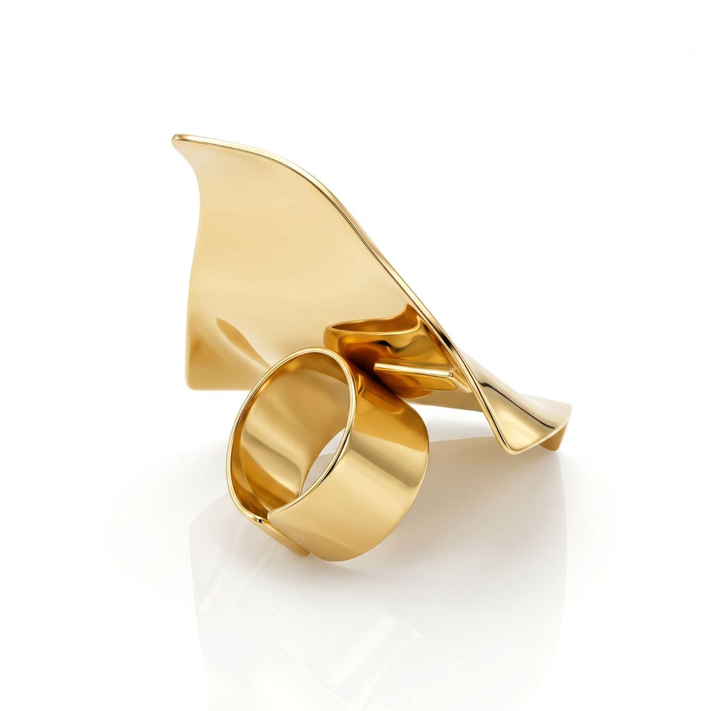 Whitney Wave Sculptural Statement Ring