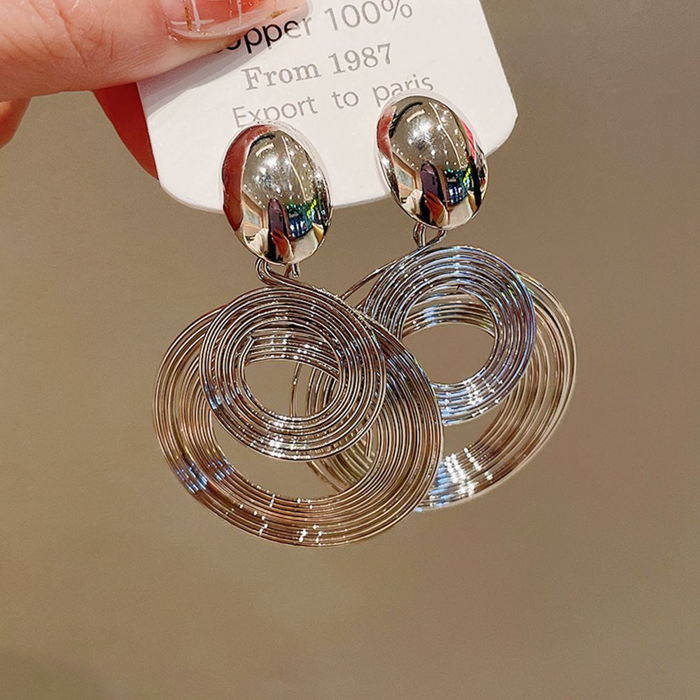 Sculptural Metal Hoop Earrings