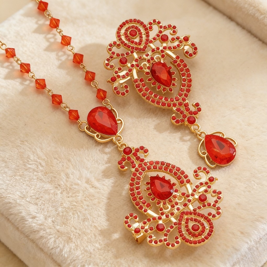 Colorful Crystal Pendant Brooch