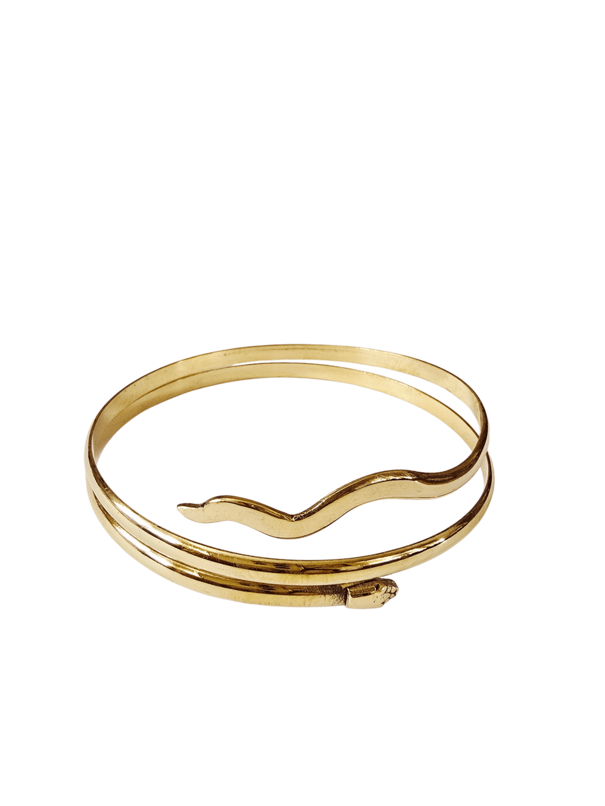 Gold-Plated Egyptian Snake Arm Cuff