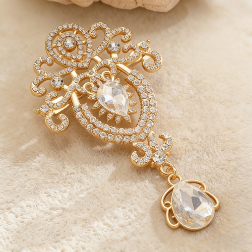 Colorful Crystal Pendant Brooch