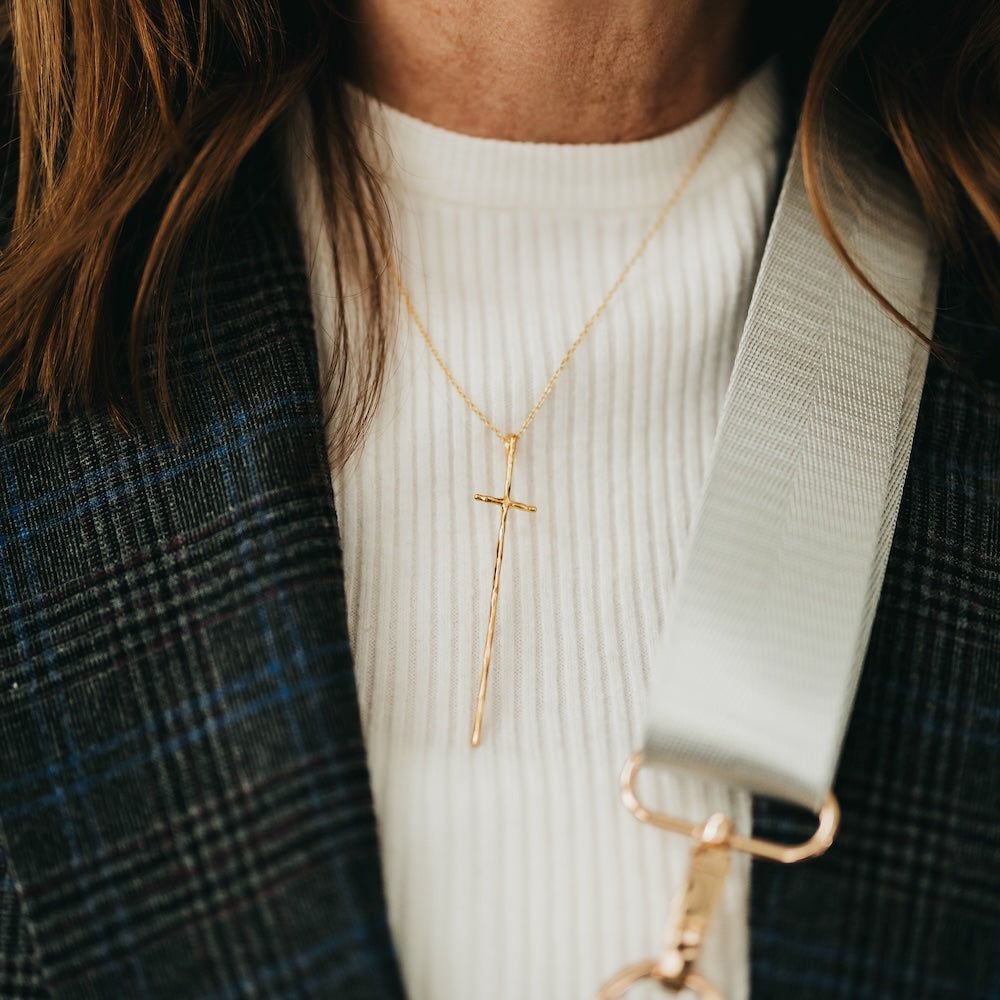 Modern Cross Necklace - WATERPROOF