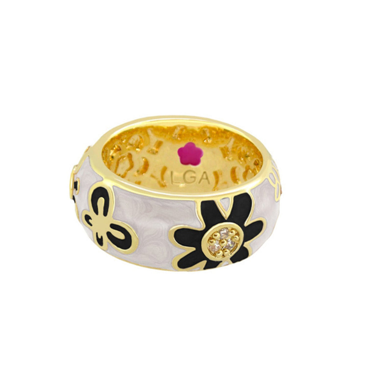 Butterfly World Enamel & CZ Cocktail Ring