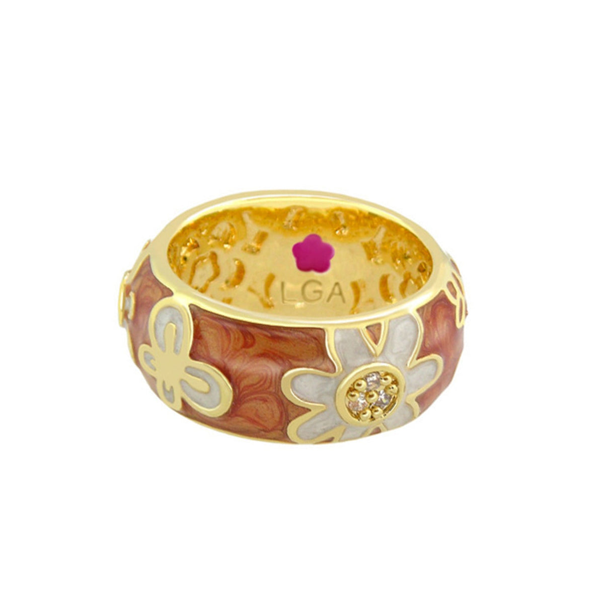 Butterfly World Enamel & CZ Cocktail Ring