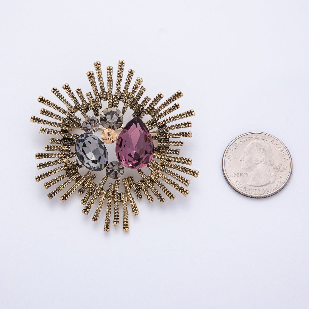 Multicolor Celestial Crystal Brooch