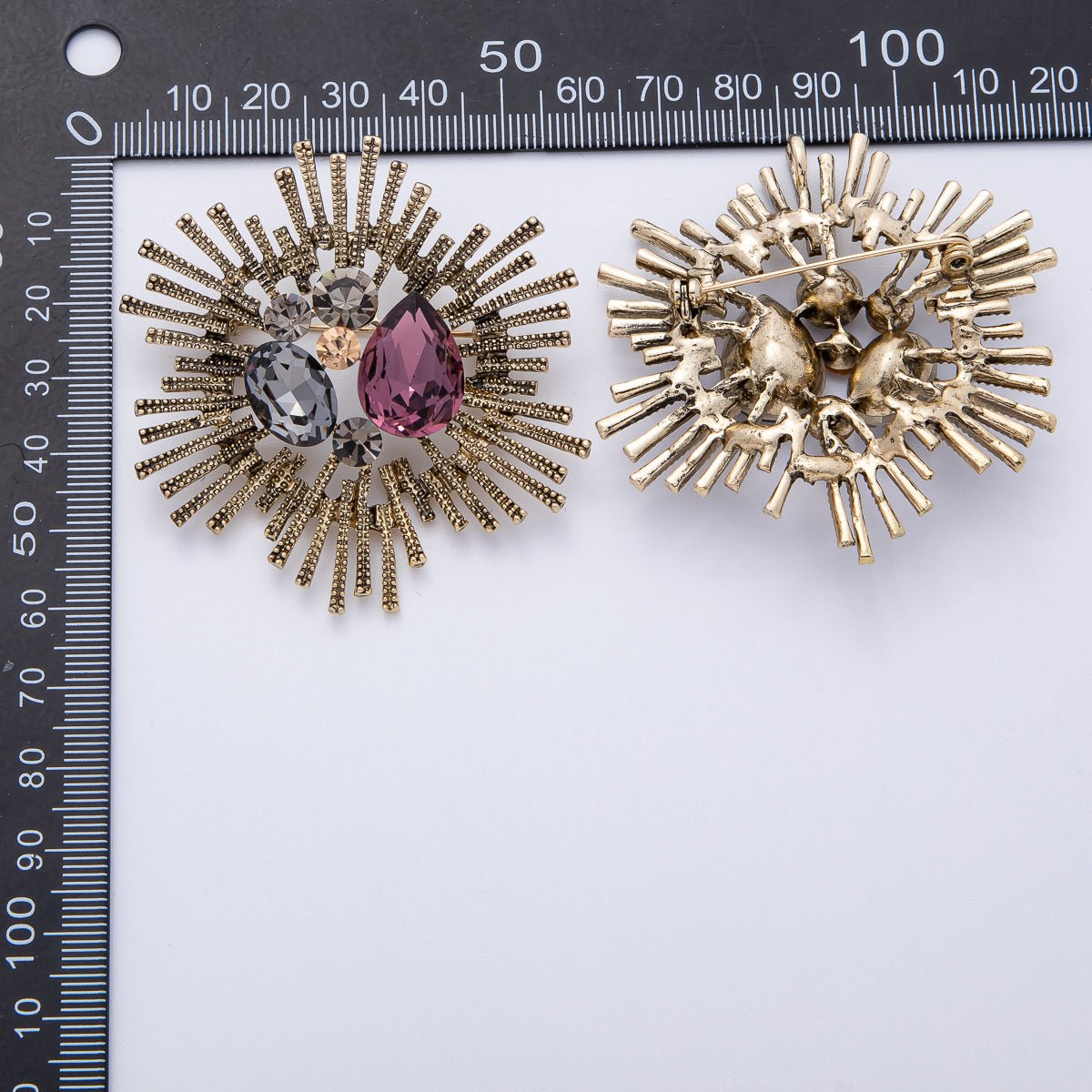 Multicolor Celestial Crystal Brooch