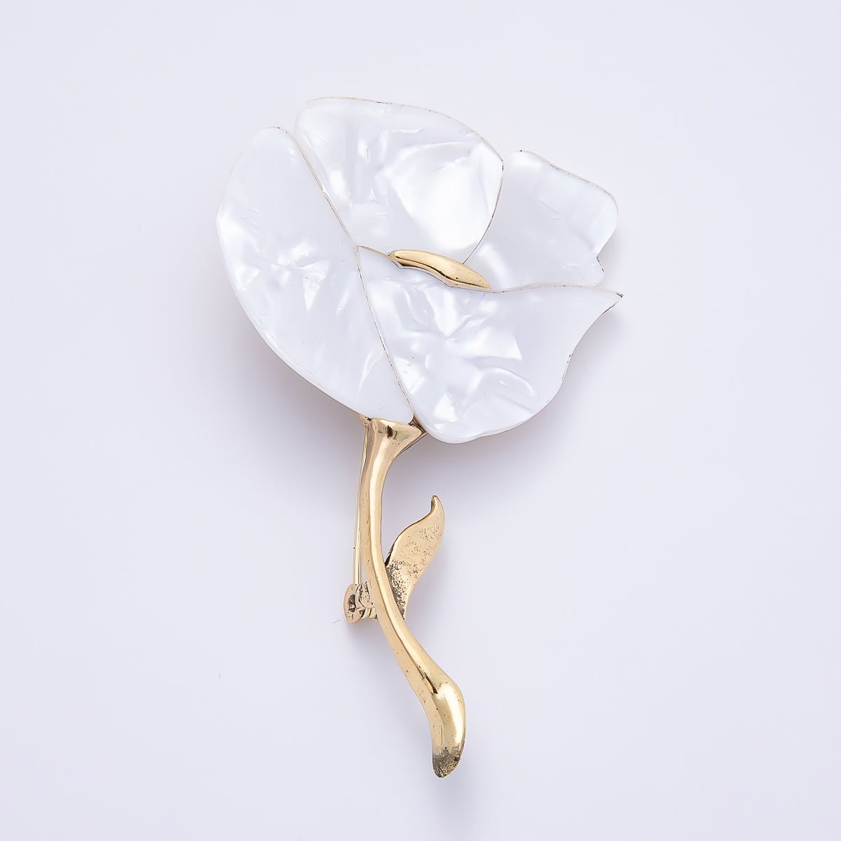 Resin Rose Gold-Plated Brooch