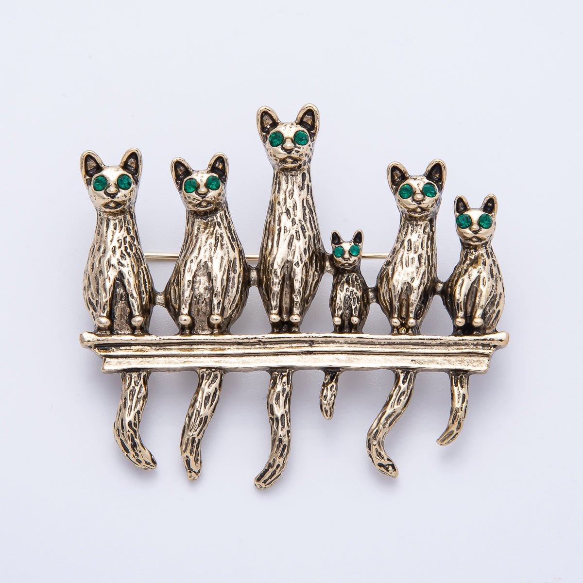Vintage Gold Cat Kitten Pet Animal Pin Brooch | BH-063